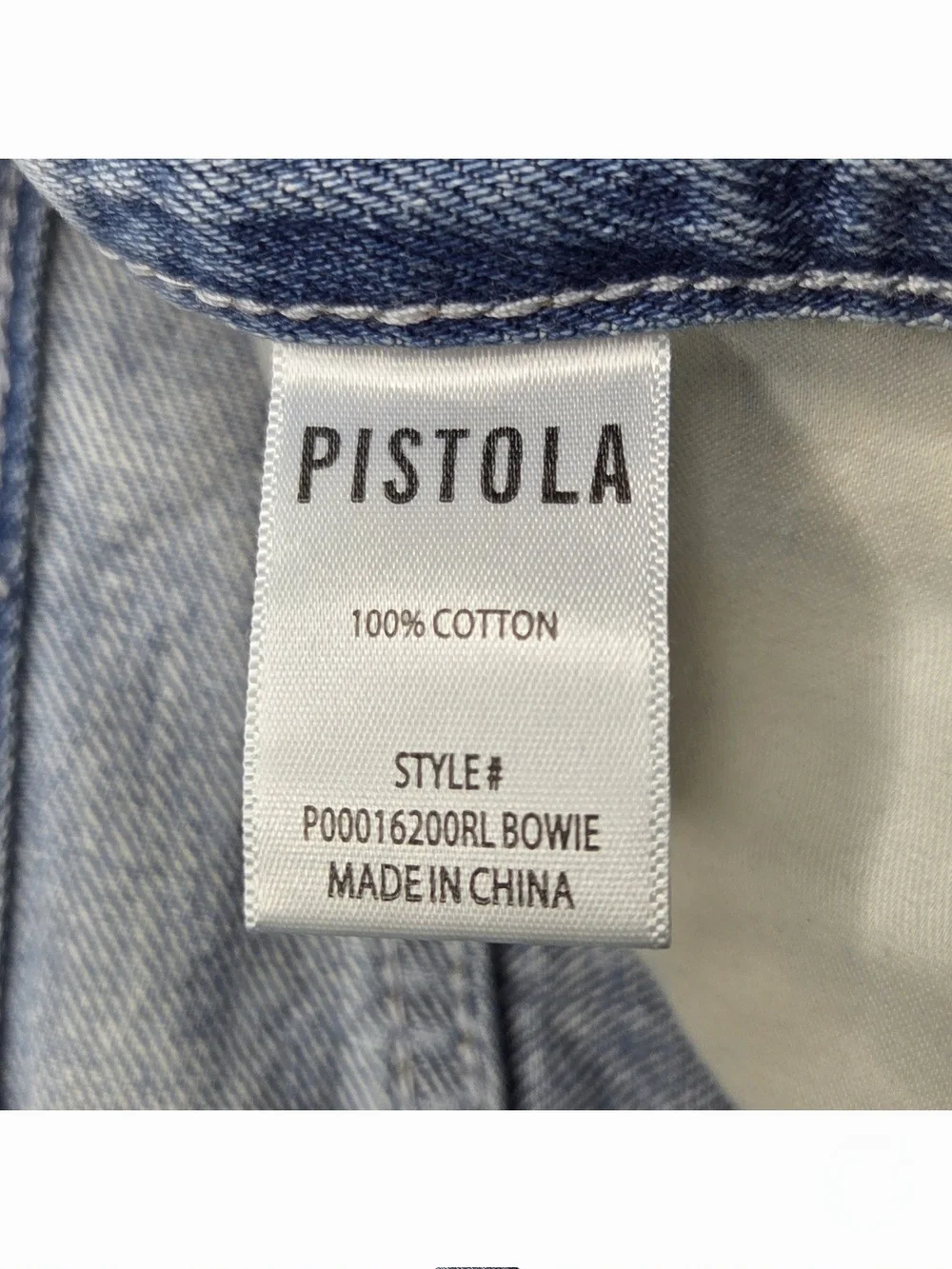 Pistola Lexi Mid Rise Bowed Straight Jean Cotton Bowie Blue Size 26 (28×28)* - Picture 8 of 9